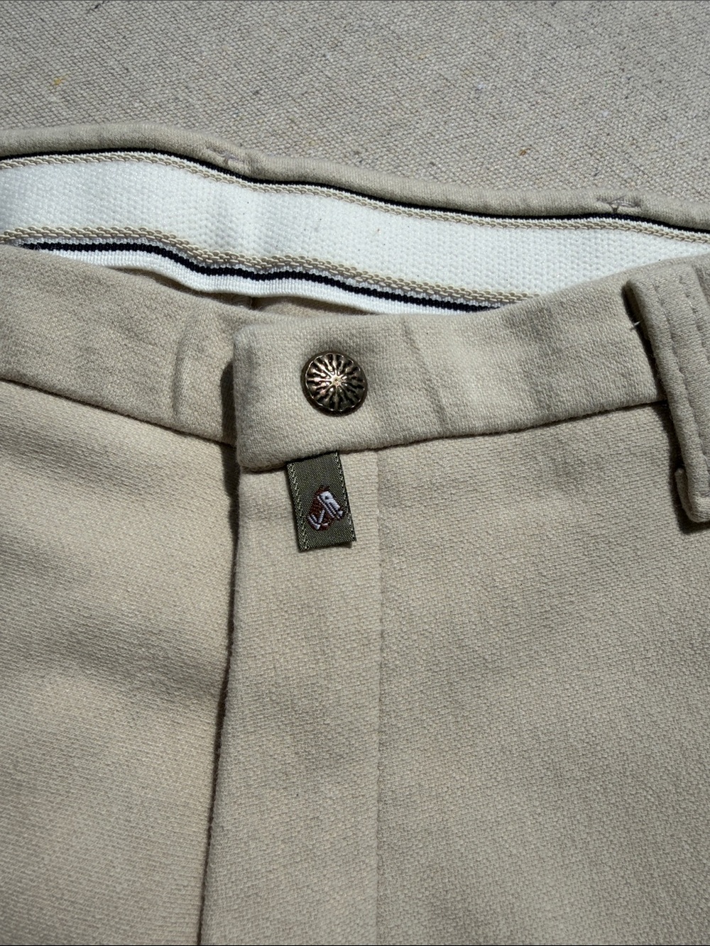 Slim Equestrian Chinos in Light Khaki